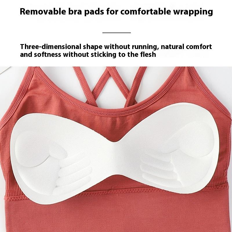 Sutiã Esportivo Feminino Respirável de Secagem Rápida para Mulheres Plus Size Fino Roupa Íntima para Corrida Estilo Yoga Cruz Lindo Top Regata para as Costas