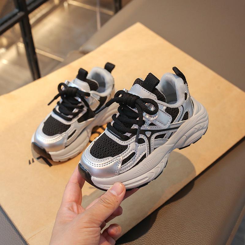 Male and female students sports shoes 25 autumn new children's dad shoes Korean version medium and older children's lightweight casual breathable ru
