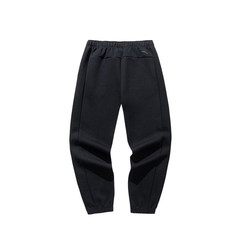 Anta Comfortable Casual Simple Loose Versatile Jogger Knit Sports Pants Men Bottoms Basic-Black 152517317-2