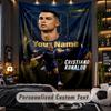 Gobelin Cristiano Ronaldo Niestandardowy Tekst z Nazwą Spersonalizowany Gobelin do Powieszenia na Ścianie Wystrój Ściany Domu
