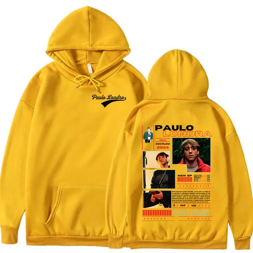 Rapper Paulo Londra Album 2025 Grafischer Hoody Herren Mode Übergroße Kleidung Sweatshirt Hip Hop Gothic Pullover Hoodie Streetwear