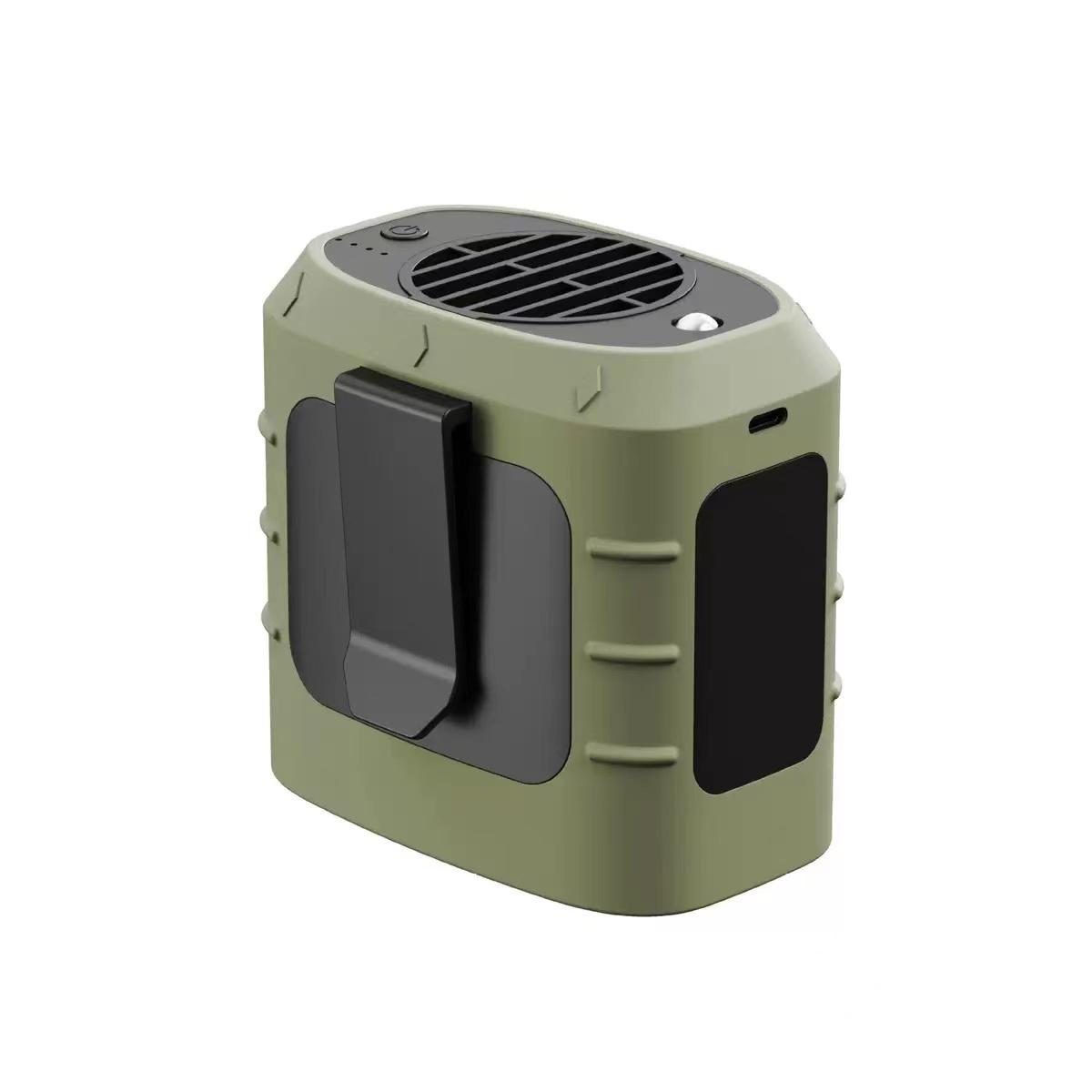 

Многофункциональный уличный вентилятор, подвесной вентилятор на шею, портативный кемпинг, пеший туризм, спорт, USB-мини-вентилятор с аккумулятором на 8000 мАч и подсветкой зелёный