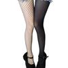 Stilvolle Samt- und Netzstrumpfhosen mit Farbblock-Design, elastisches Nylonmaterial, Strumpfhosen für modebewusste Outfits
