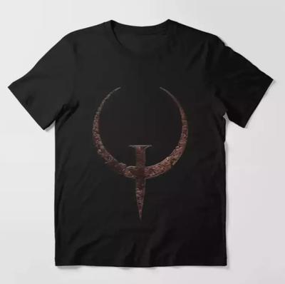QUAKE 1 LOGO GAME T Shirt BLACK WHITE SIZES FROM S TO 5XL 86