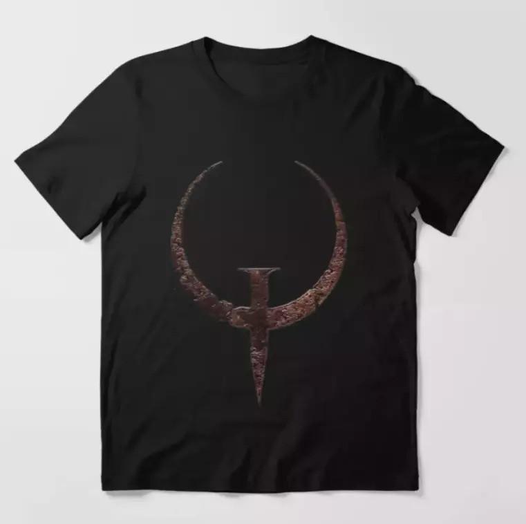 

QUAKE 1 LOGO GAME T shirt BLACK WHITE SIZES FROM S TO 5XL 86 Unisex T-Shirt XXXXL