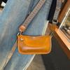 This Is A Soft Leather Versatile Small Square Bag with A Simple and Elegant Style. It Is A Wide Shoulder Strap Single-shoulder Crossbody Bag