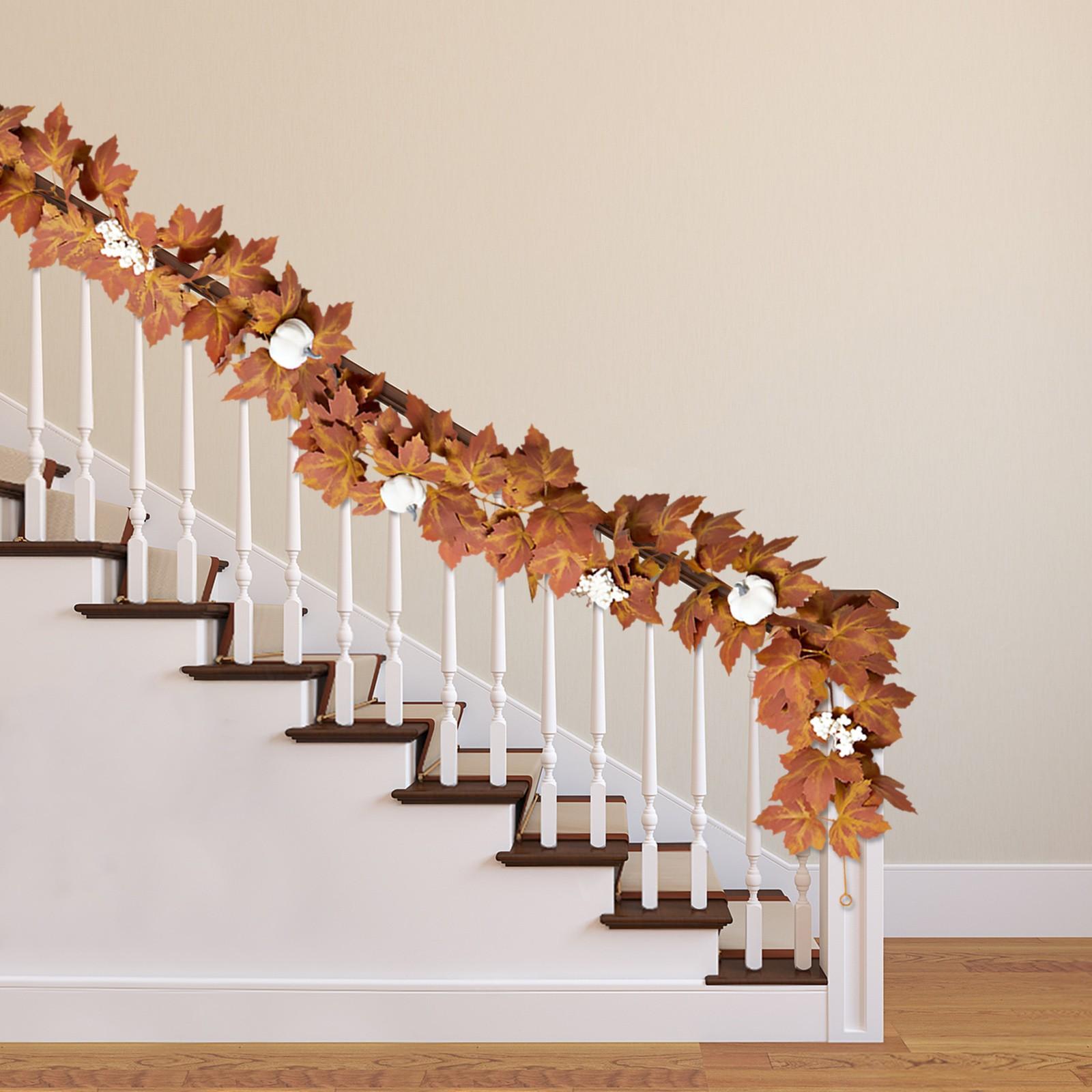 

Искусственные растения для помещений, искусственные кленовые листья, шелковые цветы, белая праздничная подвесная гирлянда, украшение из кленовой лозы для свадьбы, свадебный декор One Size