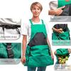 A84E-Waterproof Chest Pocket And Quick Release Harvest Pouch Versatile Gardening Apron Blue