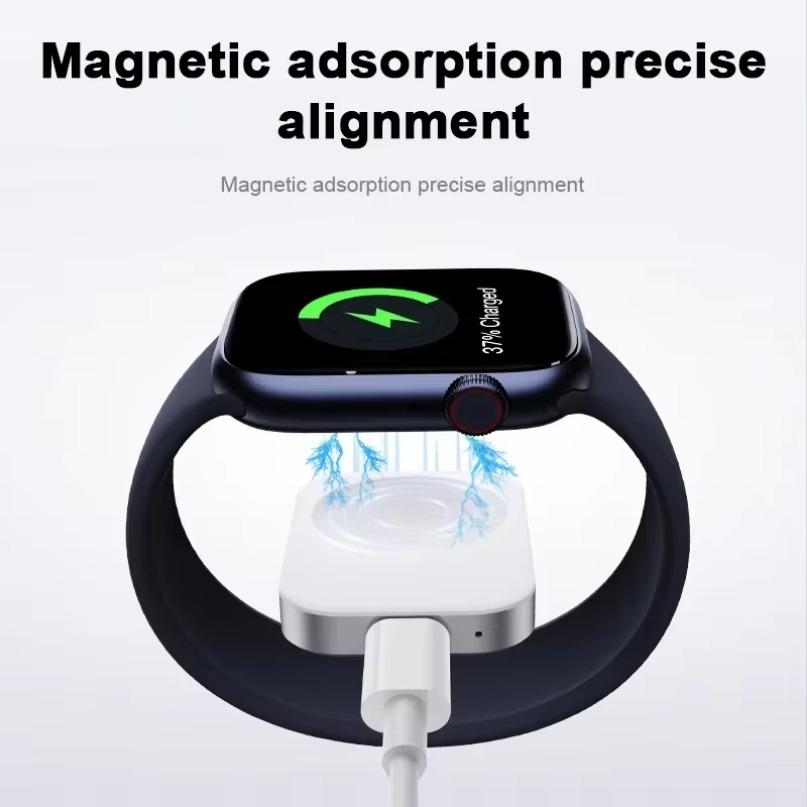 Portable Wireless Charger Watch Charge Pad Type-C Male/Female PD Port For  Watch 10 9 7 6 5 4 3 2 SE Fast Charging Station
