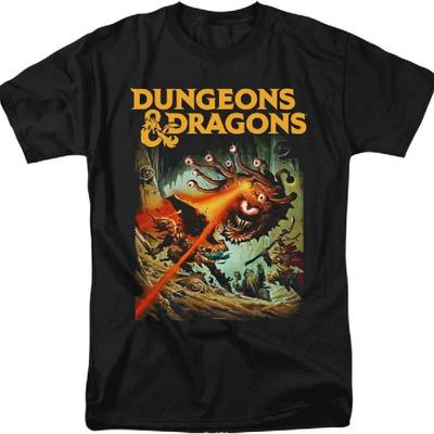 Dungeons & Dragons Beholder Strike Unisex Adult T-Shirt for Men and Women, Black, X-Large