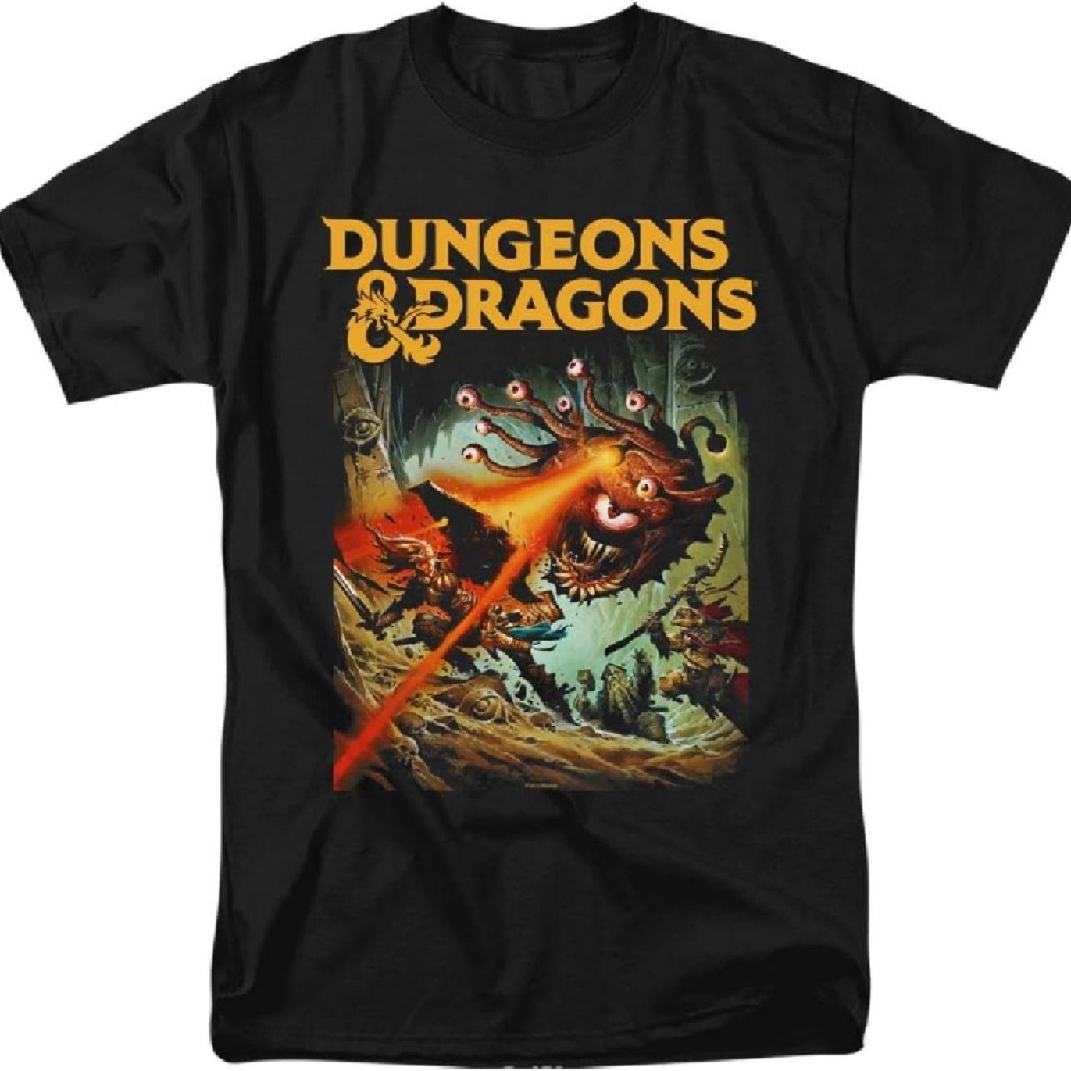 

Dungeons & Dragons Beholder Strike Unisex Adult T-Shirt for Men and Women, Black, X-Large XXXXXL чорний