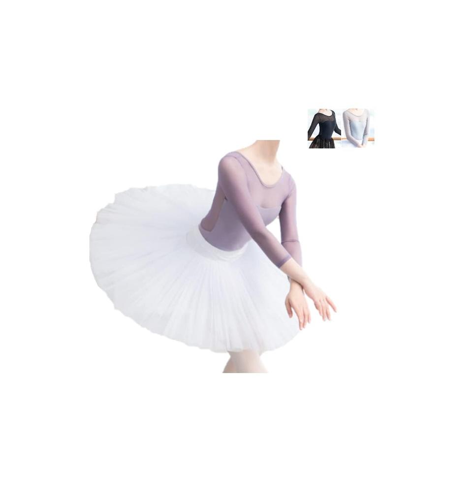 ProDance Pearl Black Long Sleeve Ballet Leotard PLL001M Light Pink, Gray, Green, (XL, Green)