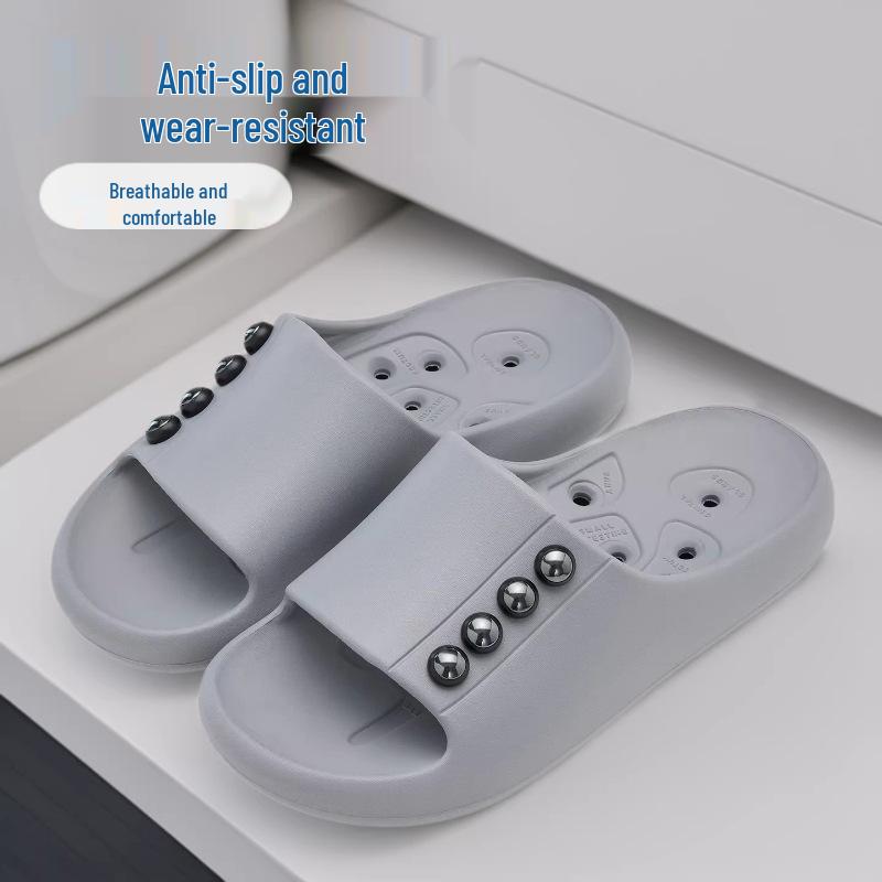 Men's Massage Acupressure Slippers - Non-Slip Sandals for Home Foot Therapy, Summer PVC Design
