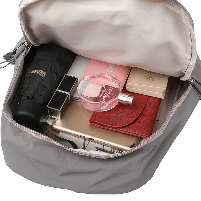 Mochila Escolar para Estudiantes Color Sólido Mochila de Viaje para Mujer Mochila de Gran Capacidad