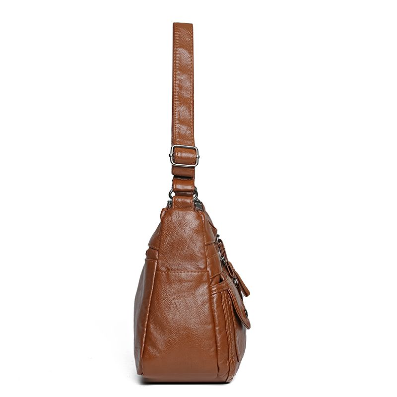 Ladies' Fashionable PU Leather Multi-layer Large Capacity Versatile Women's Bag, Single Shoulder Crossbody Bag