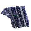 7-Color Patchwork Fabric Set: Plain, Floral, Gingham, Polka Dot, Handmade DIY Cotton