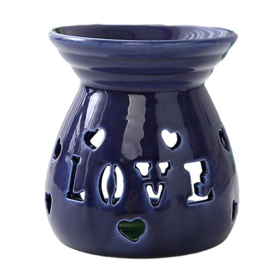 Ceramic Tea Light Candle Holder Small Essential Oil Burner Wax Melt Warmer Aromatherapy Aroma Diffuser for Home Bedroom Decor