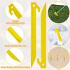 10Pcs Bucket Plastic Nails Tent Tarpaulin Ground Camping Yellow Tent Pegs Accessory Outdoor Fixing Pegs Travel