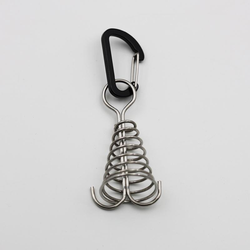 Stainless Steel Outdoor Tent Anchor:  Wind Rope Hook & Fishbone Peg for Camping