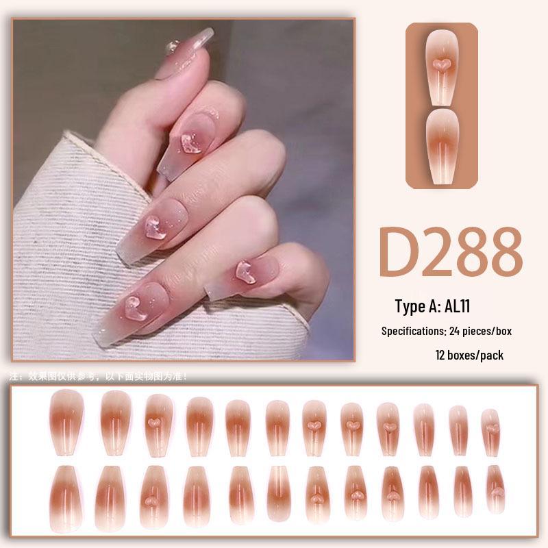 Blush Ice Transparent False Nails - Influencer Style, TikTok Trend, Girlish Manicure Patches
