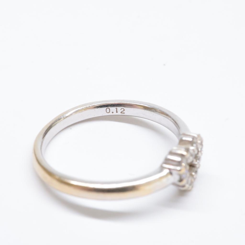 PonteVecchio K18WG 0.12 Heart Diamond Ring ring White goldUsed