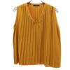 JOURNAL STANDARD No Sleeve Pleated V-neck Knit Camel Women Used