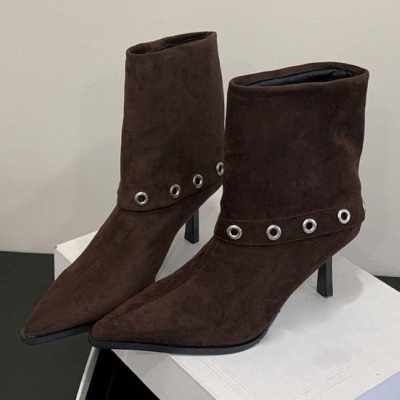 Eilyken New Fashion Pointed Toe Women Ankle Boots Sexy Thin High Heels Shoes Autumn Winter Short Botas De Mujer