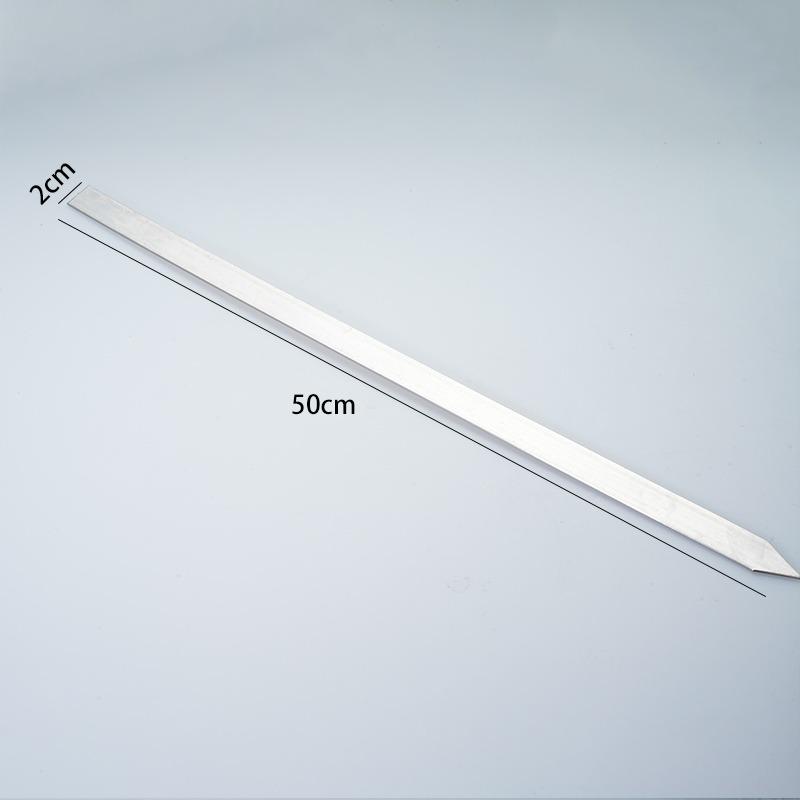Stainless Steel BBQ Skewers 40/50cm Flat Heavy-Duty Kebab Sticks for Grilling Outdoor Cooking Camping Durable