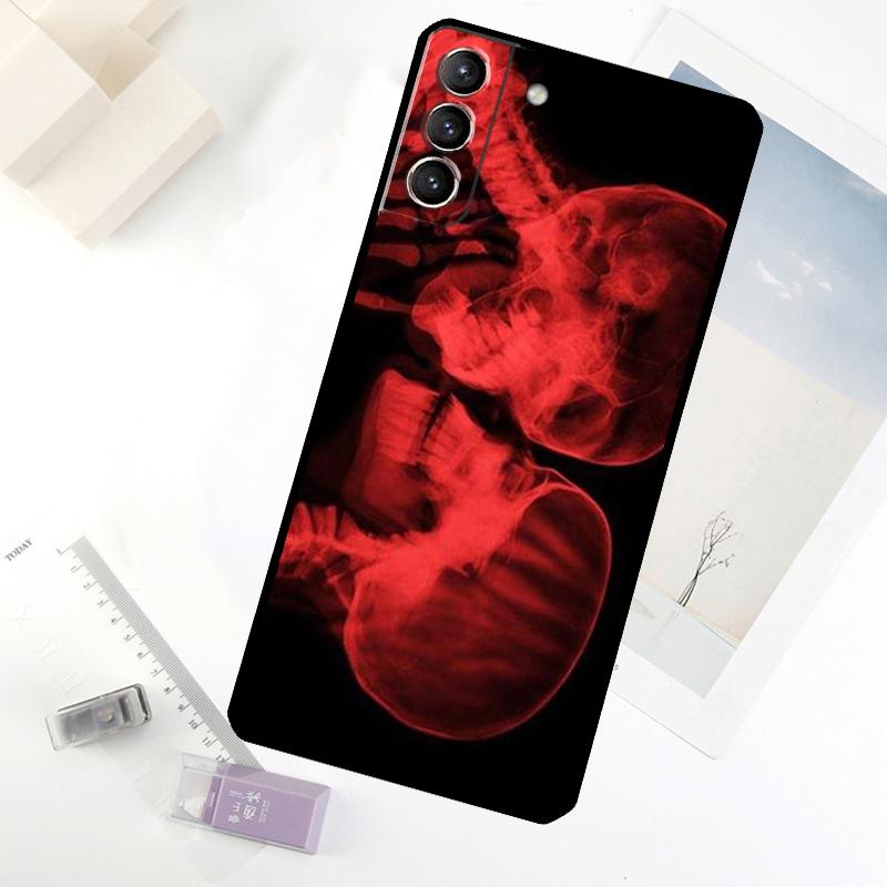Xray Art Aesthetic Skull Phone Case For Samsung Galaxy S25 S26 Ultra S20 S21 S22 S23 S24 Ultra S10 Plus S25 FE Cover