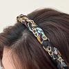 Women Headband Printing Ribbon Decor Anti-slip Teeth Hair Hoop Lightweight Easy to Wear