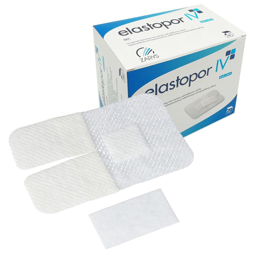 Elastopor IV Self-Adhesive Nonwoven Cannula Fixing Dressing 5.1cm x 7.6cm 100 Pcs