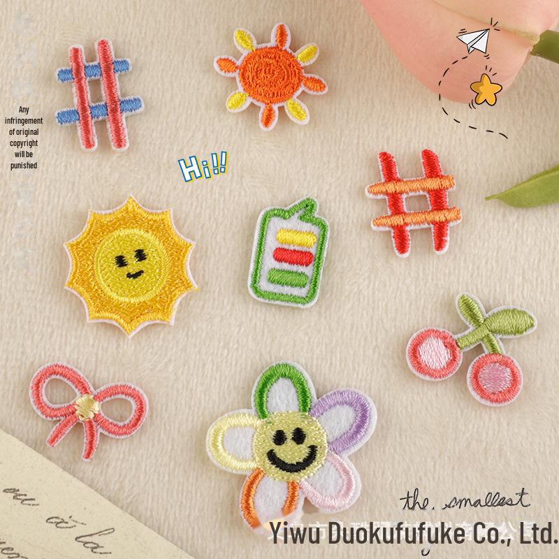 Korean Cartoon Bow Embroidery Patch DIY Cloth Accessory