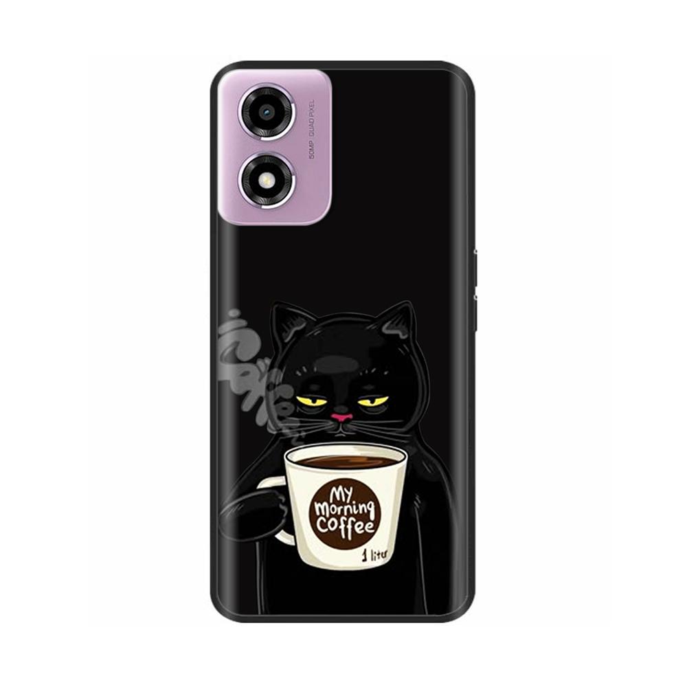 Phone Case For Motorola Moto E14 Case Soft TPU Painted Back Cover For Motorola E14 E 14 MotoE14 Full Protective Phone Shell Capa