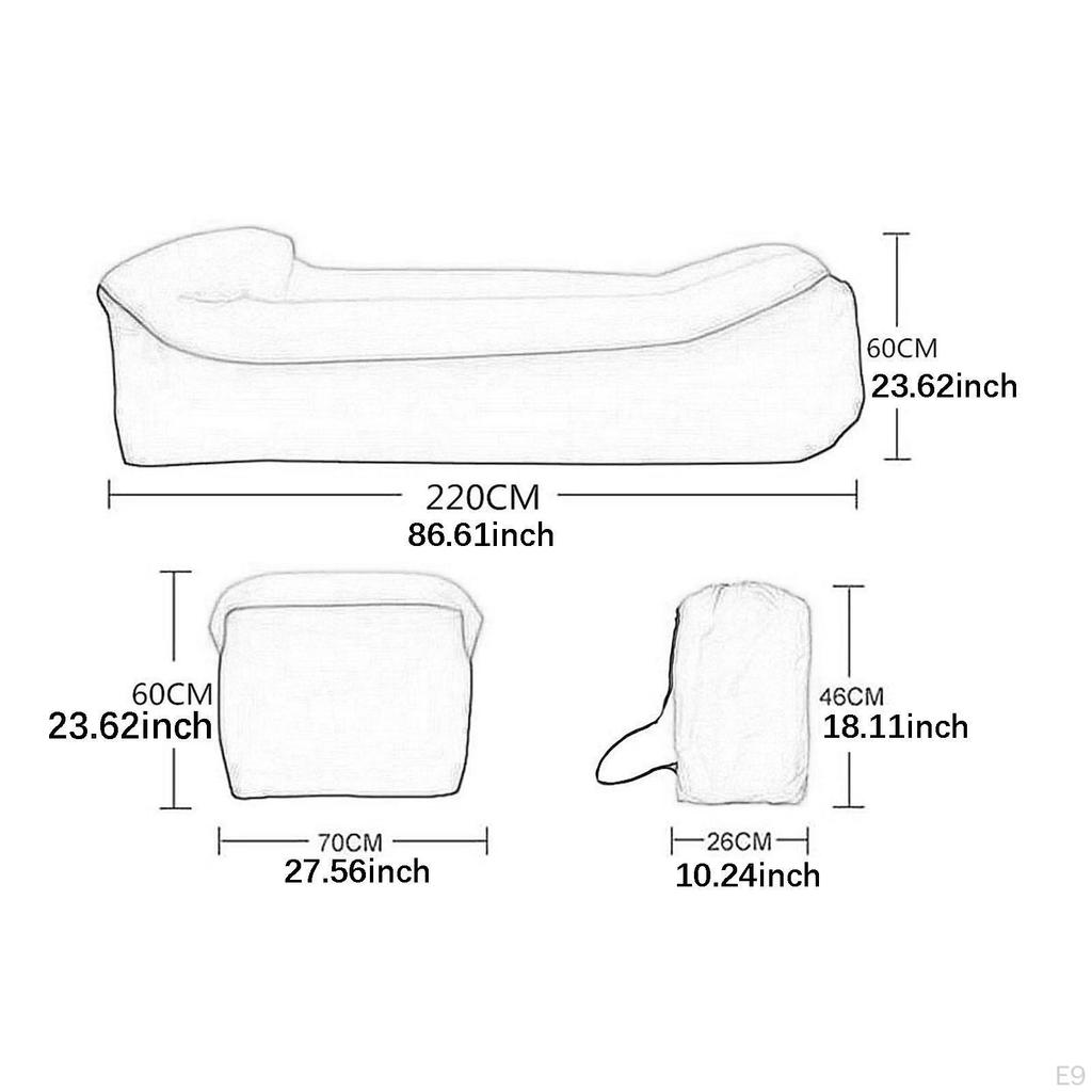 Nadmuchiwane łóżko leżanka Park Relaks Siedzisko Kanapa Hamak dla Dorosłych i Dzieci Sprzęt Turystyczny