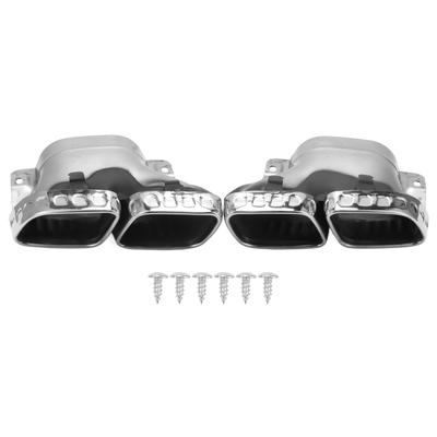 Punte di Scarico Quad in Acciaio Inossidabile 304 Cromate Argentate Sostituzione per Mercedes‑AMG C63 W206 S206 2022 e Successivi