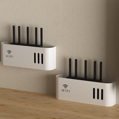 Selling Versatile Wall-Mounted Router Top Box Holder No-Drill Multi-Purpose Storage Shelf With Practical Hooks