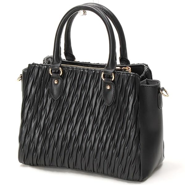 Labagagerie Random Pleated 2-Way Handbag B006004 Greige (26)