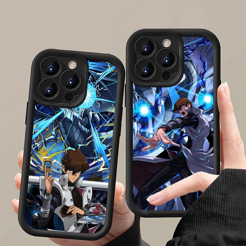 Yugioh Seto Kaiba Phone Case for iPhone 17 16 15 14 13 12 11 Air Pro Max Plus Black Soft TPU Shockproof Cover