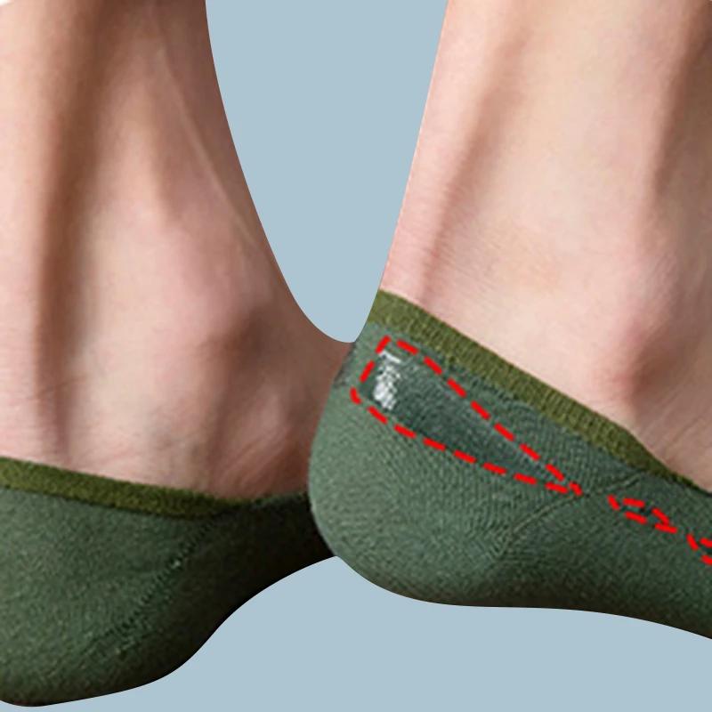 5-Pairs Pack Men's Casual Boat Socks Summer Anti-Slip Silicone Grip No-Show Low-Cut Breathable Socks for Daily Wear & Sports