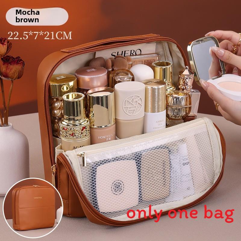 Portable Makeup Organizer With Magnetic Closure For Travel And Daily Use