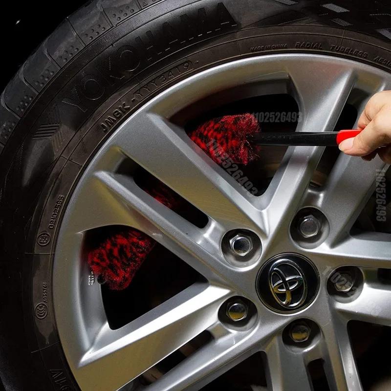 Car Wheel Universal Plush Soft Alloy Wheel Cleaning Brush Detail Brush For Car Motorcycle Maintenance Cleaning Tools