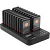 Restaurant Pager System, Wireless 400m Long Range Lineup Waiting Queue Signal, Guest Customer Calling Beepers with Vibration & Flashing, 20 Buzzers