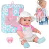 Fashion Newborn Backpack Doll Cute Flower Handbag For Girls Dolls Out Going Carry Bag Christmas Birthday Gift