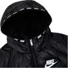 Nike Kurtka puchowa Dziecięca Litera Logo Marki Kaptur Casual Długi Rękaw Kurtki Dziecięce Czarna NY2142026GS-002