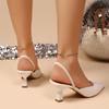 Fashion New High Heel Shoes Fashion Slip-on Women's High Heels Pumps Summer Solid Office and Career Sexy Pointed Toe Heeled Sandals