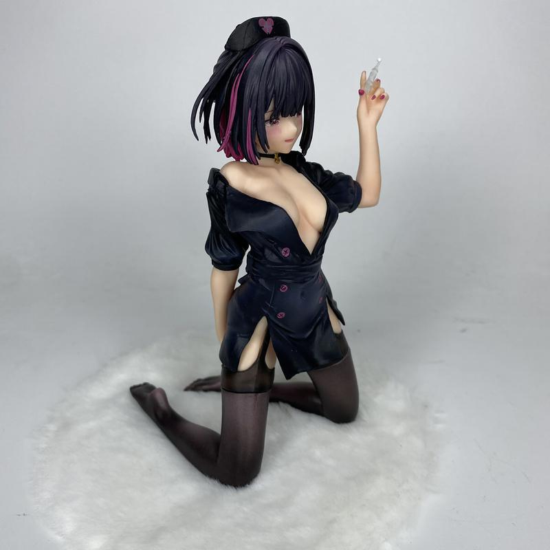 Bai Xuelan Nurse Figure Anime Model Short Hair Kneeling Beautiful Girl Surrounding Statues Tide Play Sexy Ornament Gifts