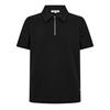 Belier Mens Textured Quarter Zip Short-Sleeved Polo Shirt