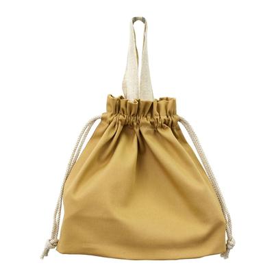 HOPPE Cheeks Drawstring with Cafe Au Lunch School Lunch Lunch Muted Kids Bag, Medium, Handle, Lait, Bag, Bag, Bag, Colors,