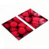 Decorative Glass Kitchen Chopping Boards with Raspberry Graphics 2x40x52 Cm