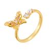 Super Fairy Beautiful Butterfly Open Ring Original Design Brushed Advanced Sense Adjustable Insect Ring Female Index Finger Ring